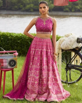 Farah Talib Aziz Mayna Festive Luxe Pret - Orchid