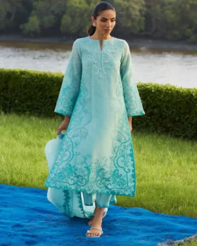 Farah Talib Aziz Mayna Festive Luxe Pret - Wari Aqua