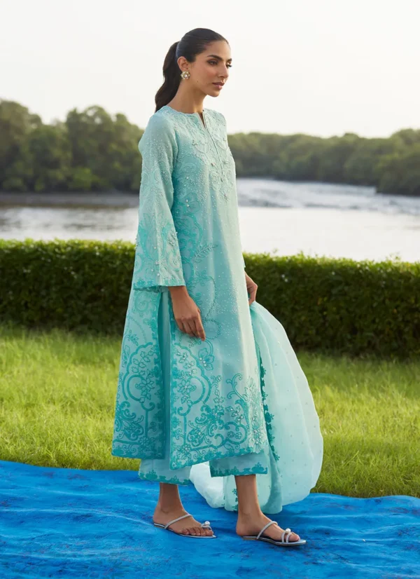 Farah Talib Aziz Mayna Festive Luxe Pret - Wari Aqua