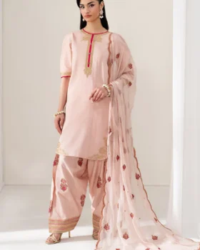 Baroque Embroidered Raw Silk SF-4136