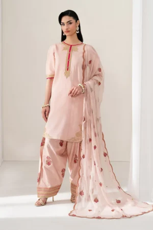Baroque Embroidered Raw Silk SF-4136