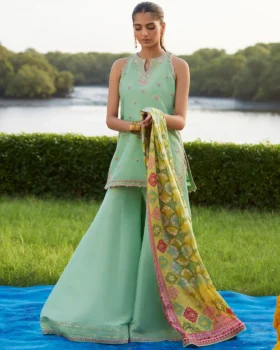 Farah Talib Aziz Mayna Festive Luxe Pret - Cascade