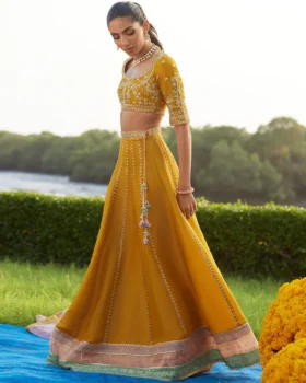 Farah Talib Aziz Mayna Festive Luxe Pret - Zard