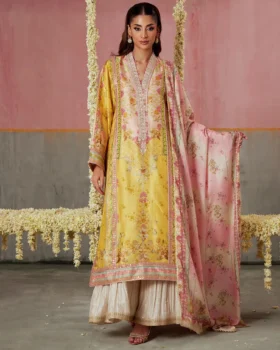 Farah Talib Aziz Mayna Festive Prints - Mogra Buttercup