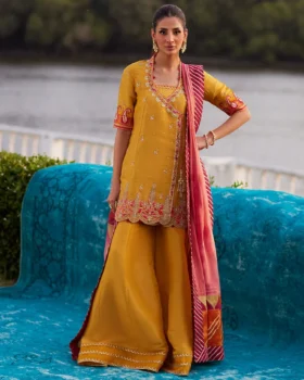 Farah Talib Aziz Mayna Festive Luxe Pret - Henna