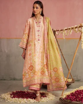 Farah Talib Aziz Mayna Festive Prints - Eda Apricot