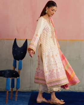 Farah Talib Aziz Mayna Festive Prints - Isa Ivory