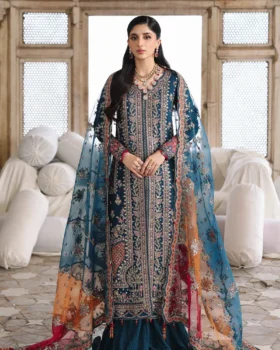 Qalamkar Shadmaani Formals - RH-02 Neelam