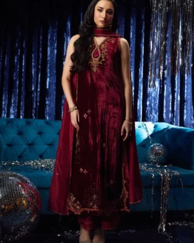 Farah Talib Aziz Velvet Fete - Arden Garnet