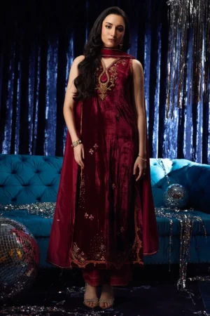 Farah Talib Aziz Velvet Fete - Arden Garnet