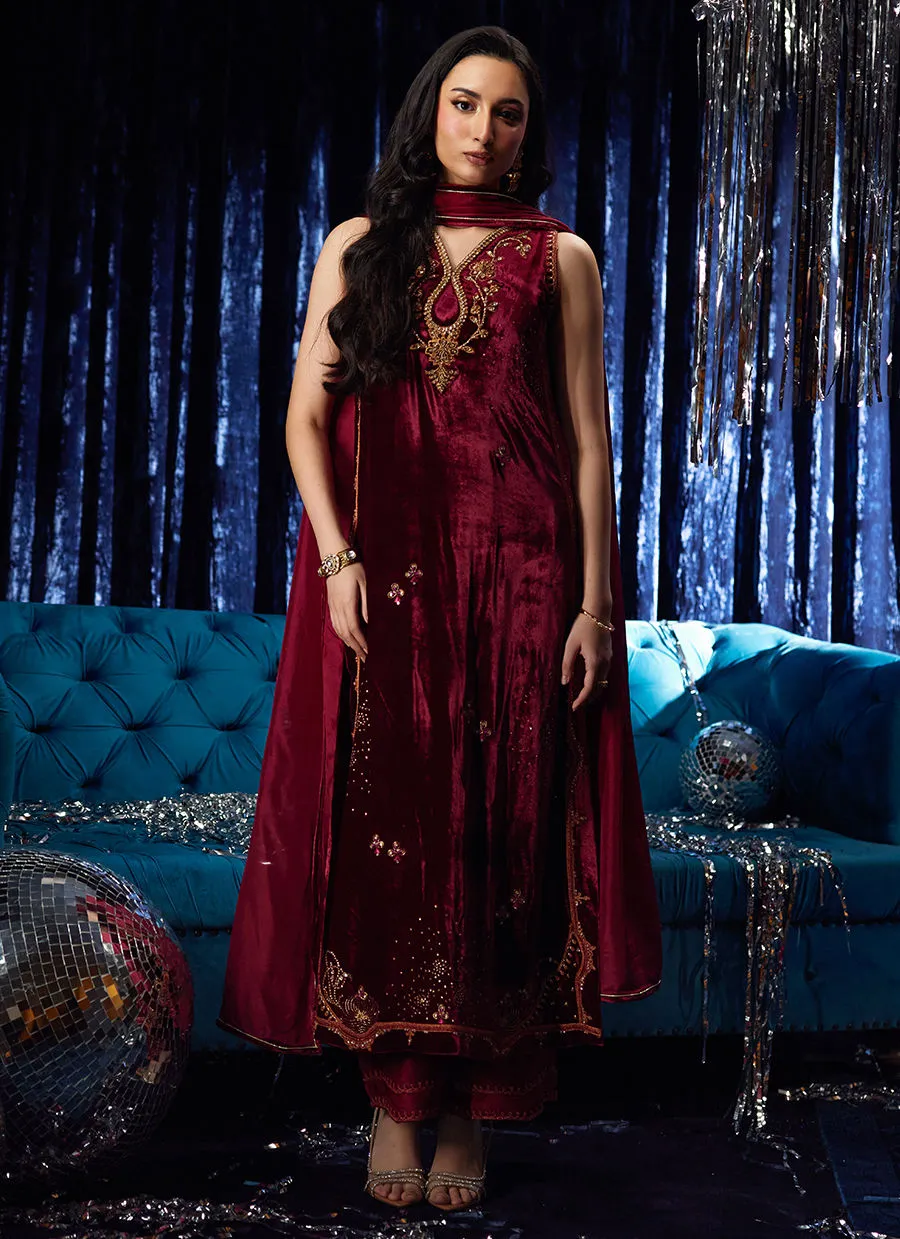 Farah Talib Aziz Velvet Fete - Arden Garnet