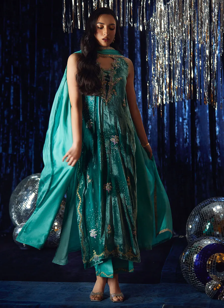 Farah Talib Aziz Velvet Fete - Ansy Aqua