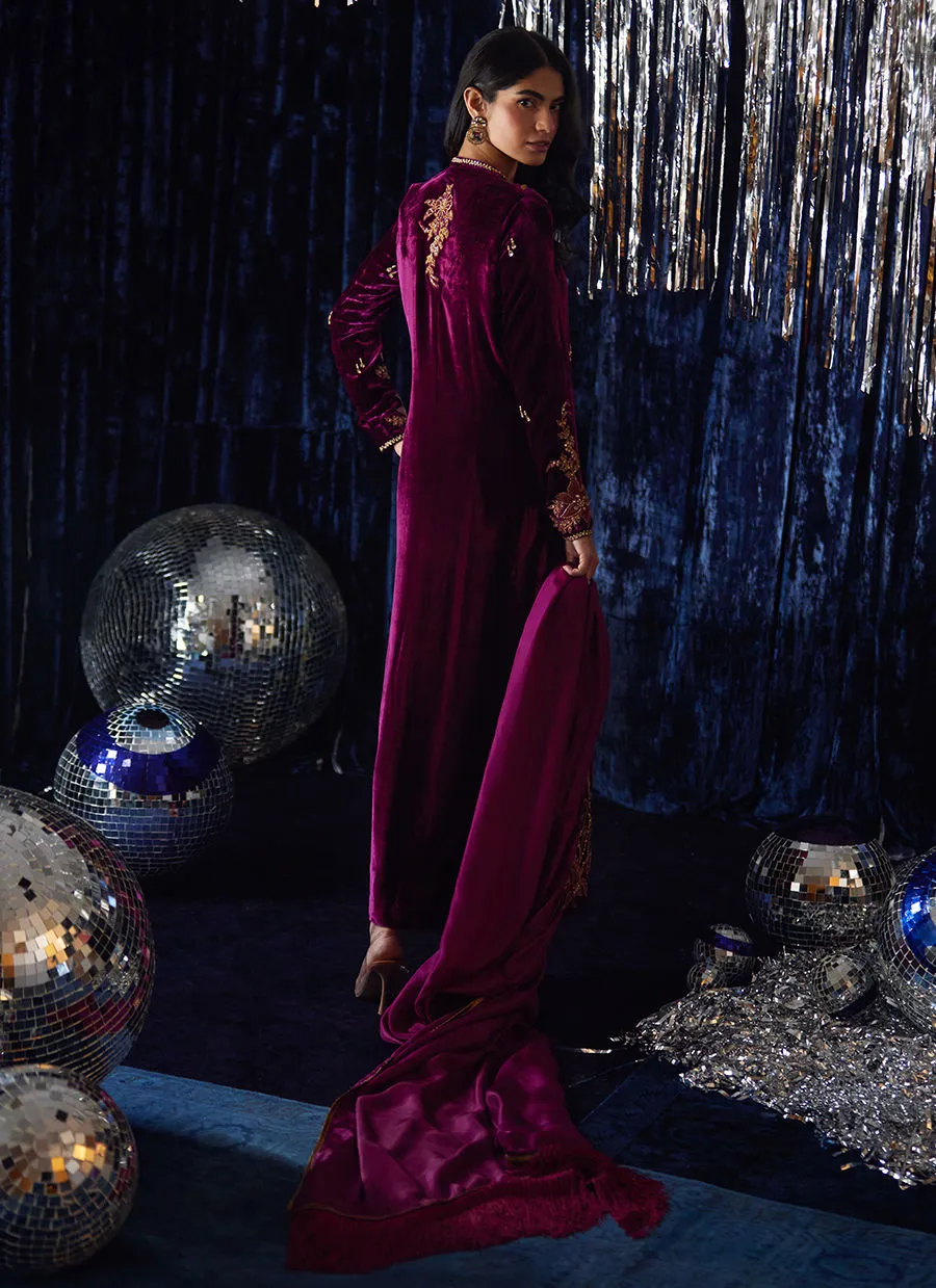Farah Talib Aziz Velvet Fete - Arwen Magenta