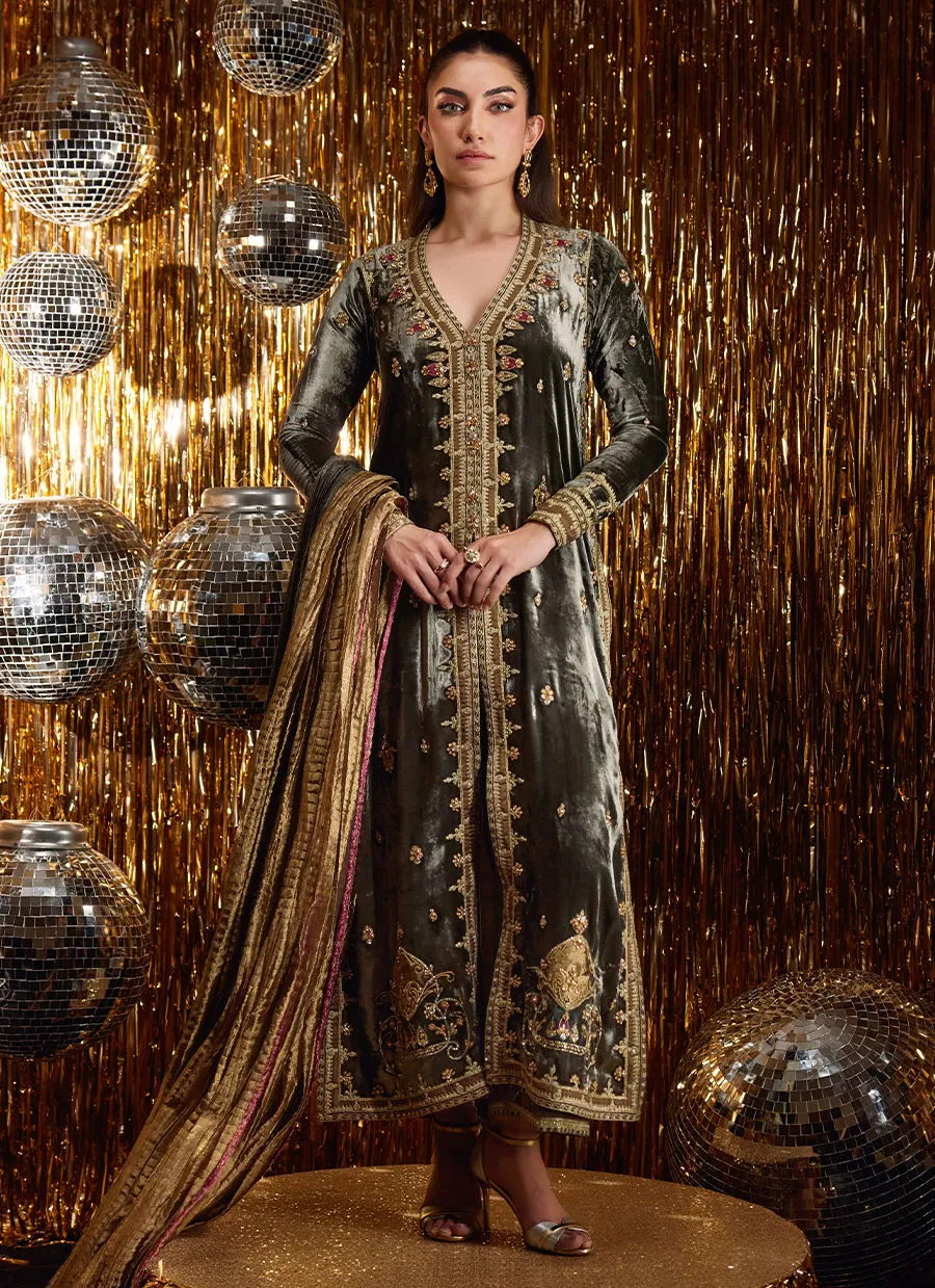 Farah Talib Aziz Velvet Fete - Sarina Slate