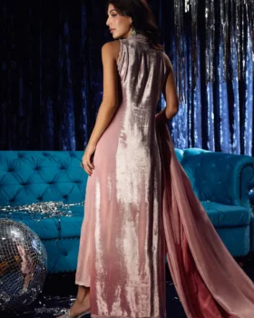 Farah Talib Aziz Velvet Fete - Calista Misty Rose