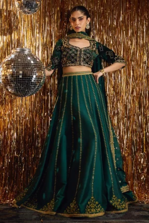 Farah Talib Aziz Velvet Fete - Sera Emerald