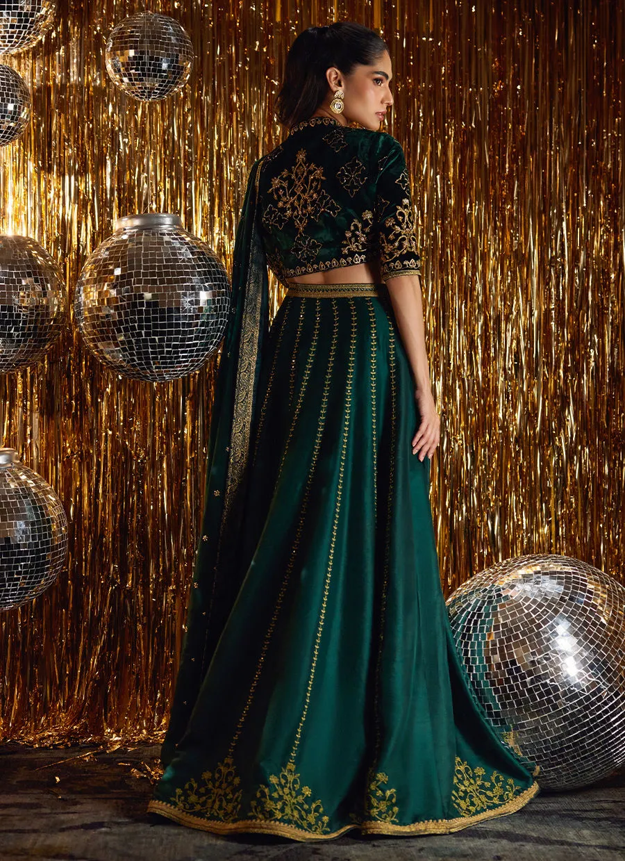 Farah Talib Aziz Velvet Fete - Sera Emerald
