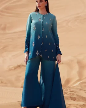 Zainab Salman Silk Solids 26 - Ocean Lagoon