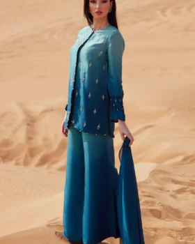 Zainab Salman Silk Solids 26 - Ocean Lagoon