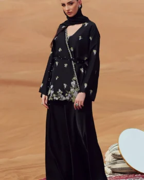 Zainab Salman Silk Solids 26 - Black Berry