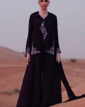Zainab Salman Silk Solids 26 - Deep Plum