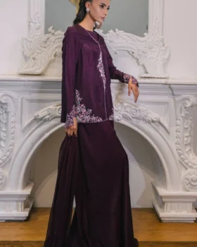 Zainab Salman Silk Solids 26 - Deep Plum