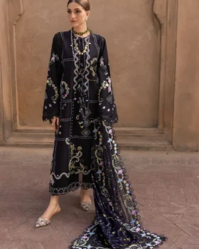 Crimson Lawn 26 - Floral Serenity - D1A