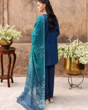 Cross Stitch Eid Lawn 26 - Prussian Waves