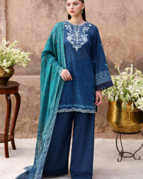 Cross Stitch Eid Lawn 26 - Prussian Waves