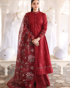 Cross Stitch Eid Lawn 26 - Rouge Flare