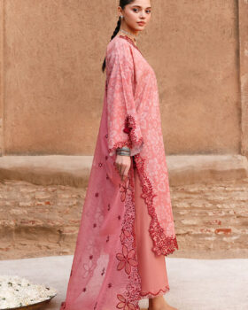 Cross Stitch Eid Lawn 26 - Peach Atelier