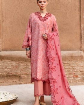Cross Stitch Eid Lawn 26 - Peach Atelier