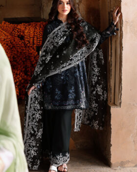 Cross Stitch Eid Lawn 26 - Noir Essence
