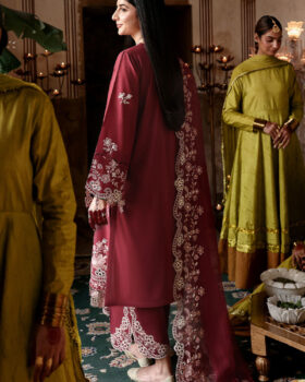 Cross Stitch Eid Lawn 26 - Crimson Drape